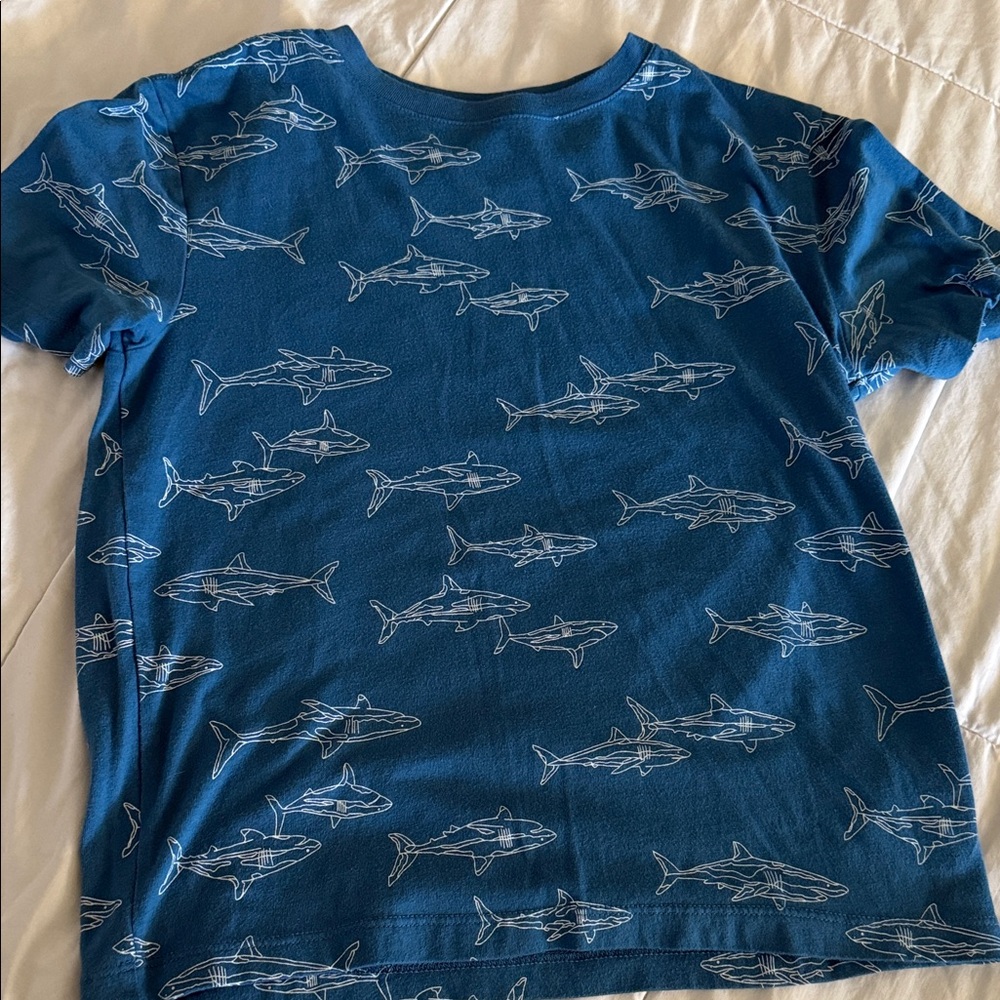 Old Navy Blue Shark Kids Tee